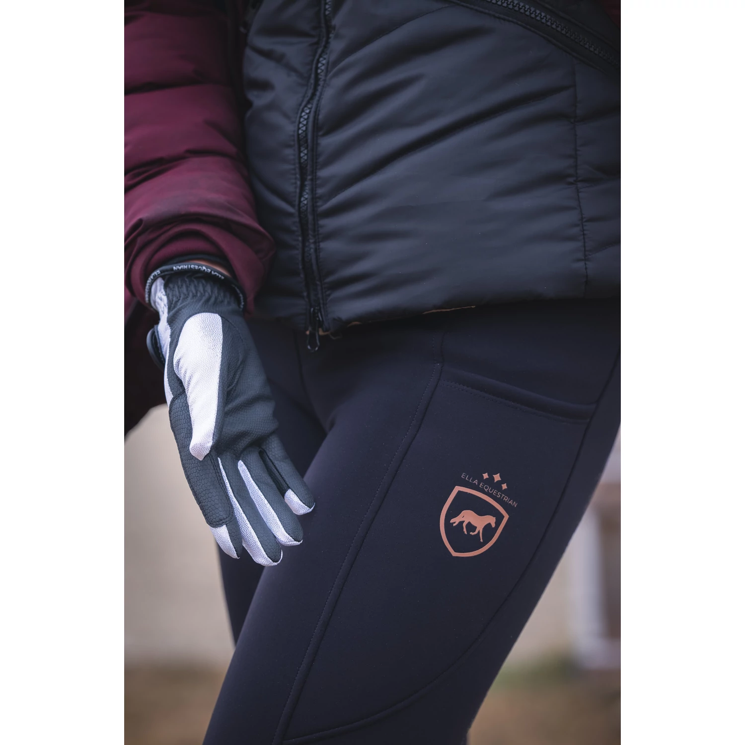 Riding Gloves Sparkle White