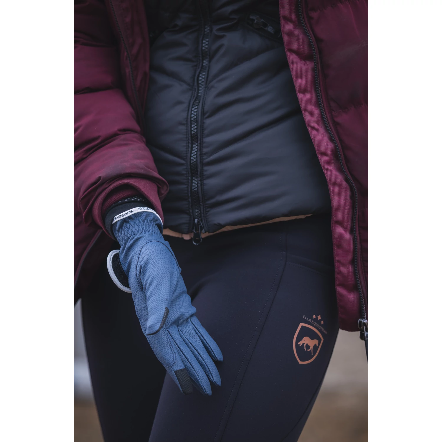 Riding Gloves Sparkle Blue