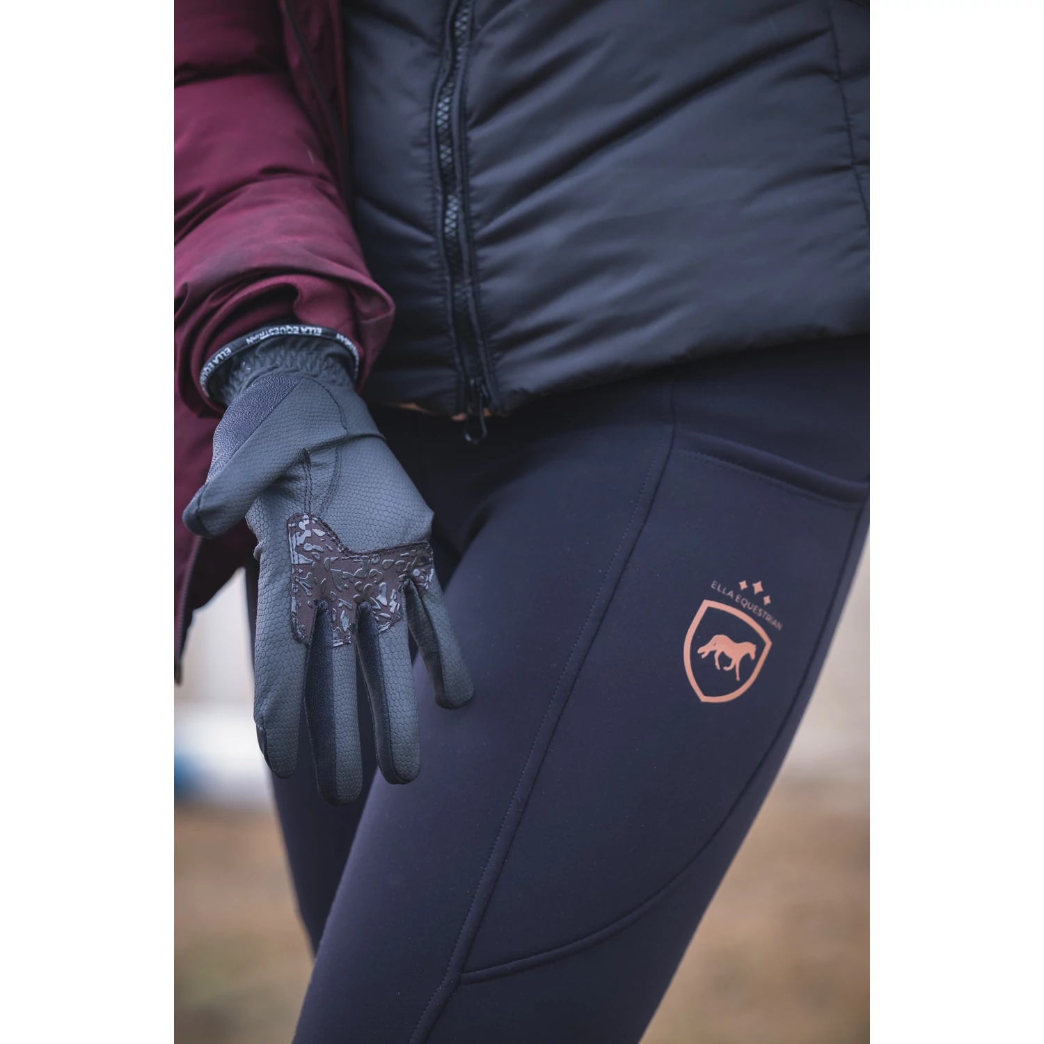 Riding Gloves Sparkle Black